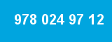 978 024 97 12 978 024 97 12